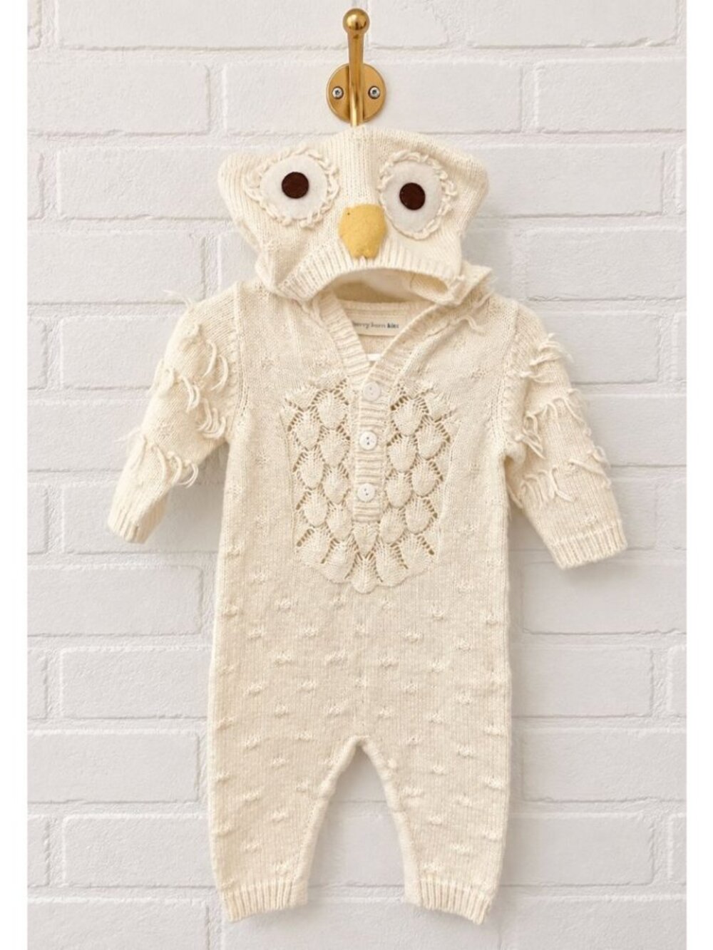Pottery Barn Kids Owl Knit Halloween Costume Size 6-12M Pretend Play